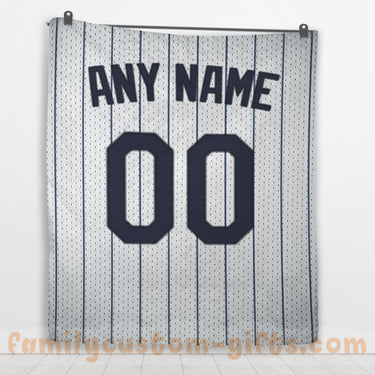 Custom Premium Quilt Blanket New York Jersey Baseball Personalized Quilt Gifts for Her & Him